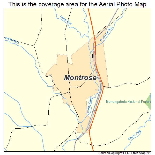 Montrose, WV location map 