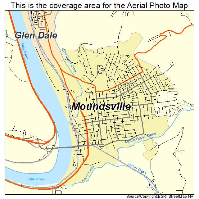 Moundsville, WV location map 