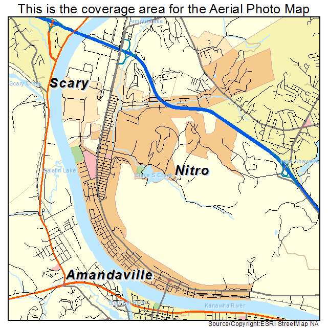 Nitro, WV location map 