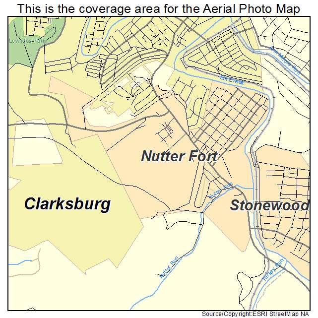 Nutter Fort, WV location map 