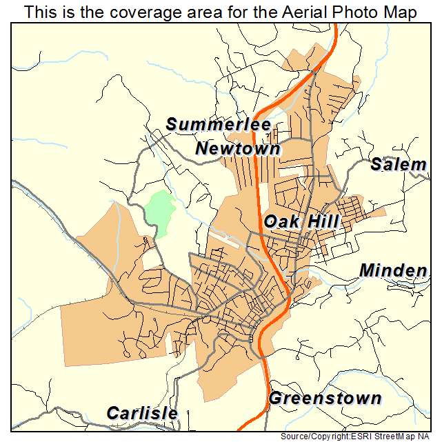 Oak Hill, WV location map 