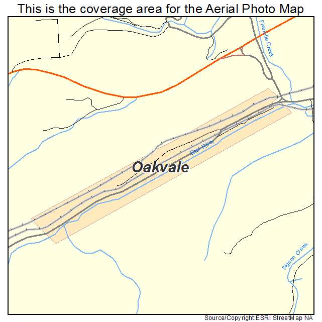 Oakvale, WV location map 