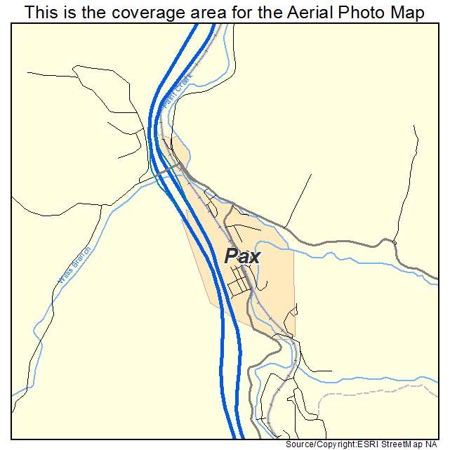 Pax, WV location map 