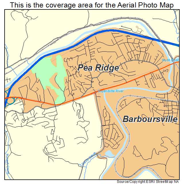 Pea Ridge, WV location map 