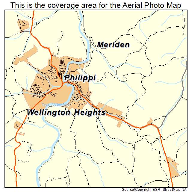Philippi, WV location map 