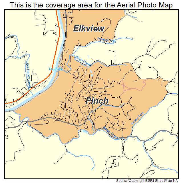 Pinch, WV location map 