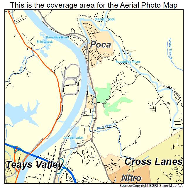 Poca, WV location map 