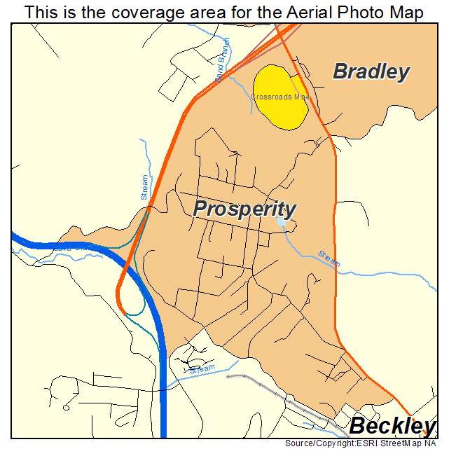 Prosperity, WV location map 