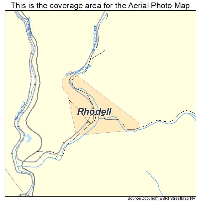 Rhodell, WV location map 