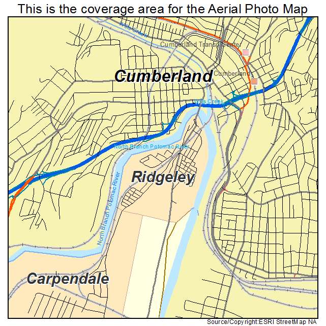 Ridgeley, WV location map 