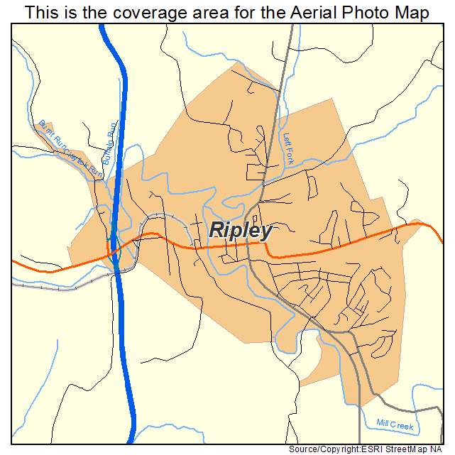 Ripley, WV location map 