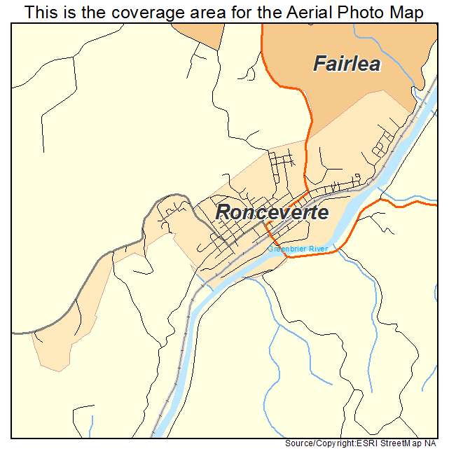 Ronceverte, WV location map 