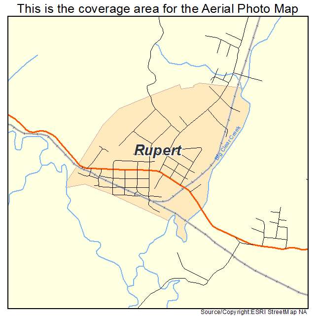 Rupert, WV location map 