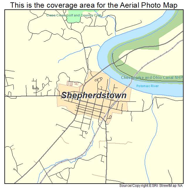 Shepherdstown, WV location map 