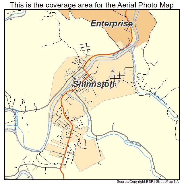Shinnston, WV location map 