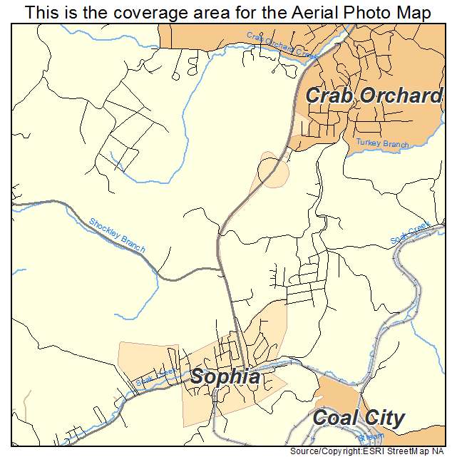Sophia, WV location map 