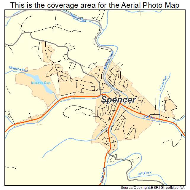 Spencer, WV location map 