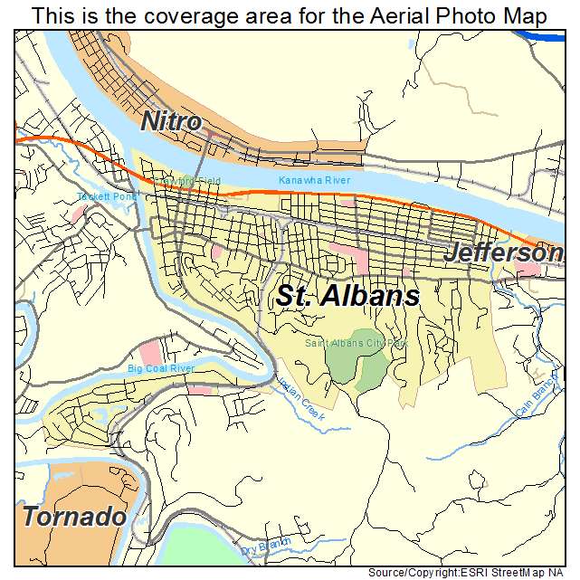 St Albans, WV location map 