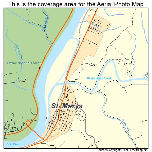 St Marys, WV location map 