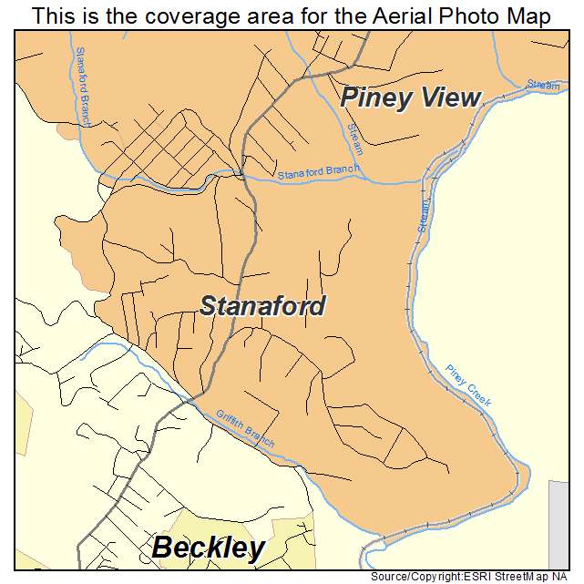 Stanaford, WV location map 