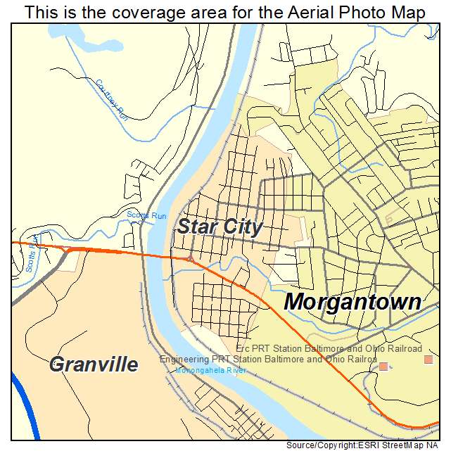 Star City, WV location map 