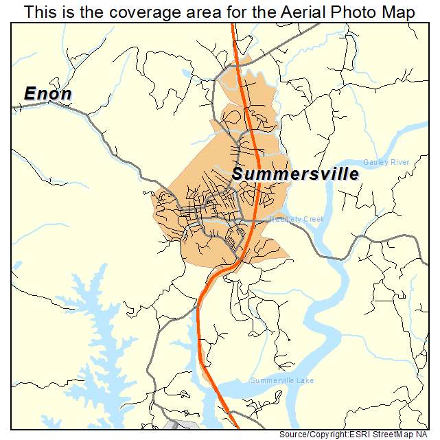 Summersville, WV location map 