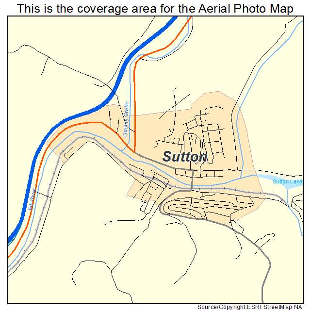 Sutton, WV location map 