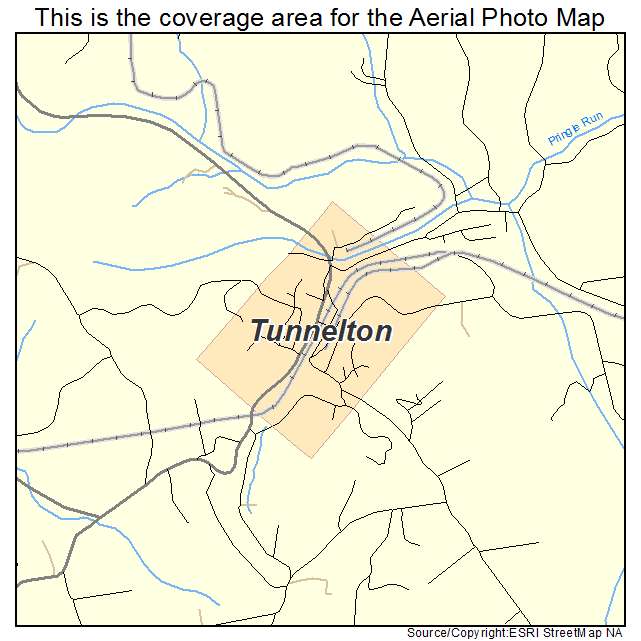 Tunnelton, WV location map 