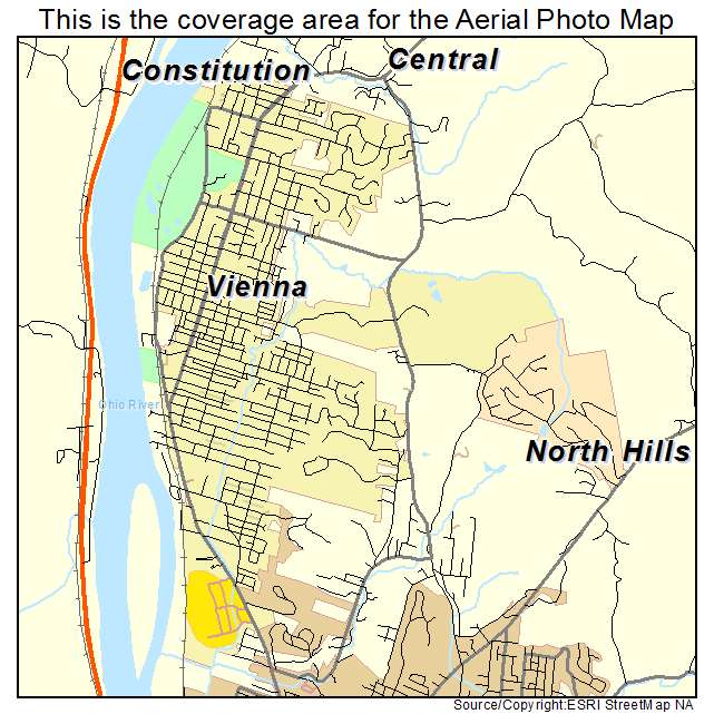 Vienna, WV location map 