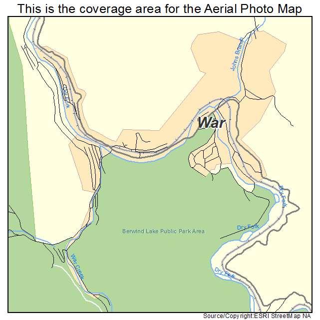 War, WV location map 