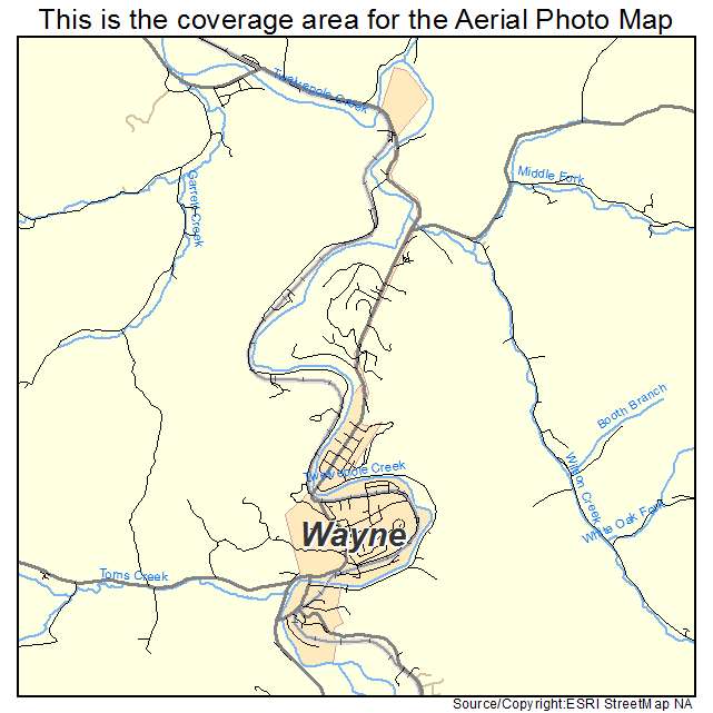 Wayne, WV location map 