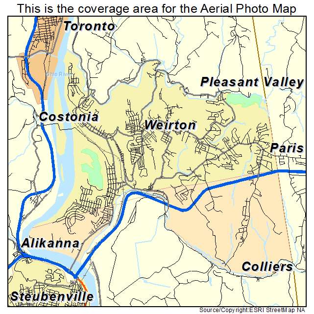 Weirton, WV location map 