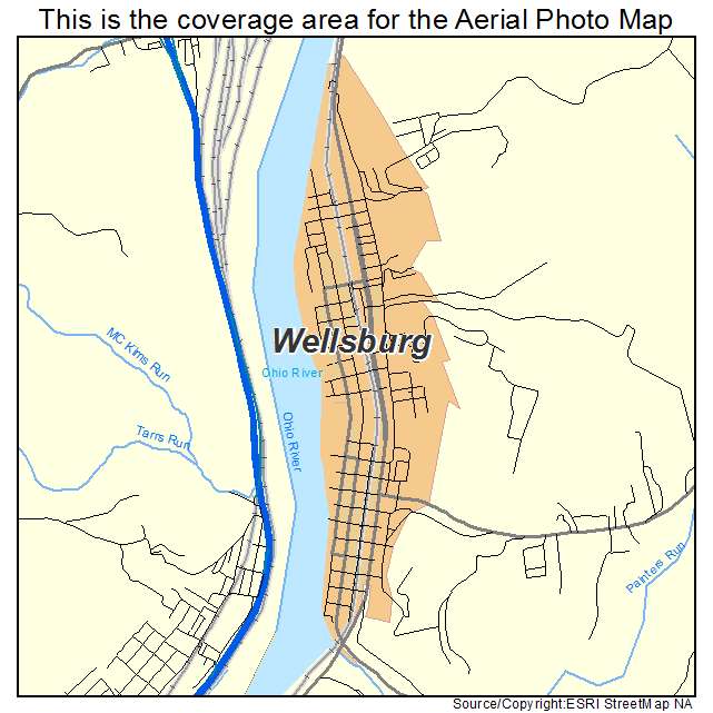 Wellsburg, WV location map 