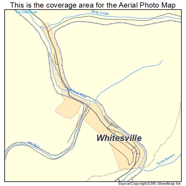 Whitesville, WV location map 