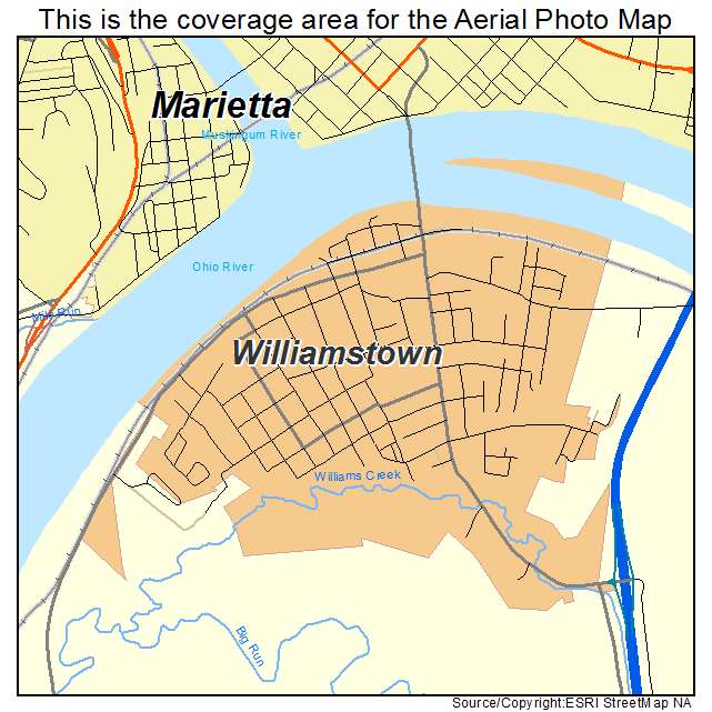 Williamstown, WV location map 