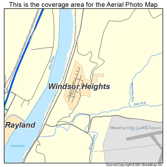 Windsor Heights, WV location map 