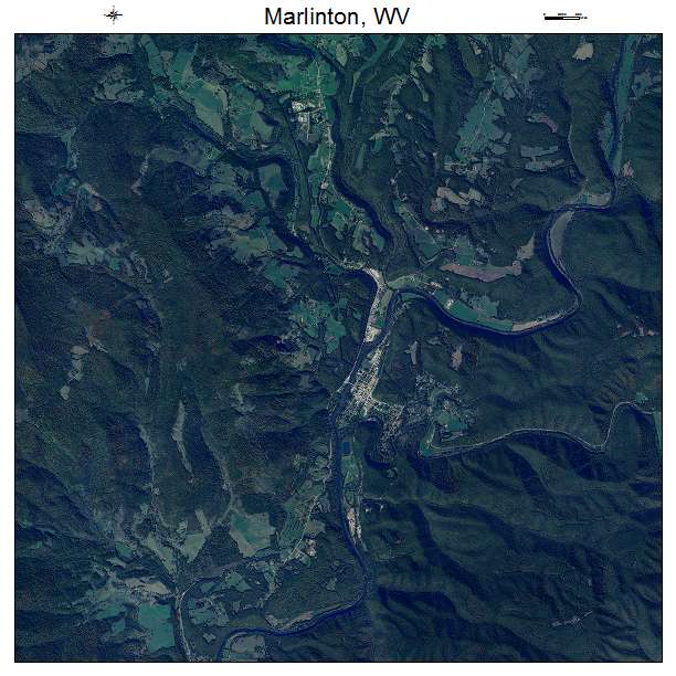 Marlinton, WV air photo map