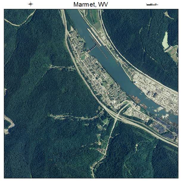 Marmet, WV air photo map