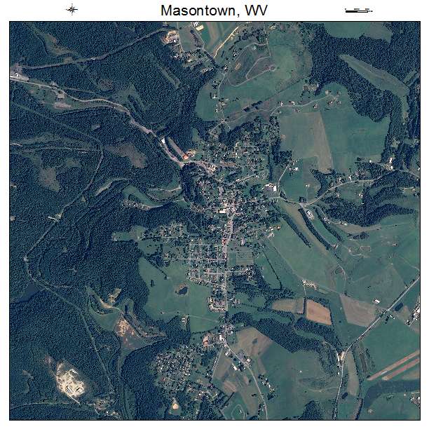 Masontown, WV air photo map