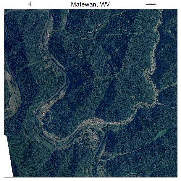 Aerial Photography Map of Matewan, WV West Virginia