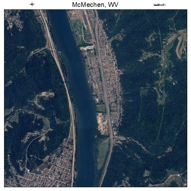 McMechen, WV air photo map