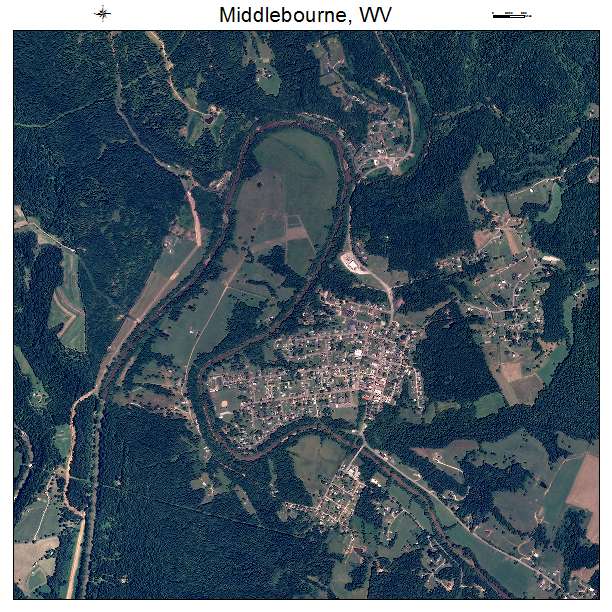 Middlebourne, WV air photo map