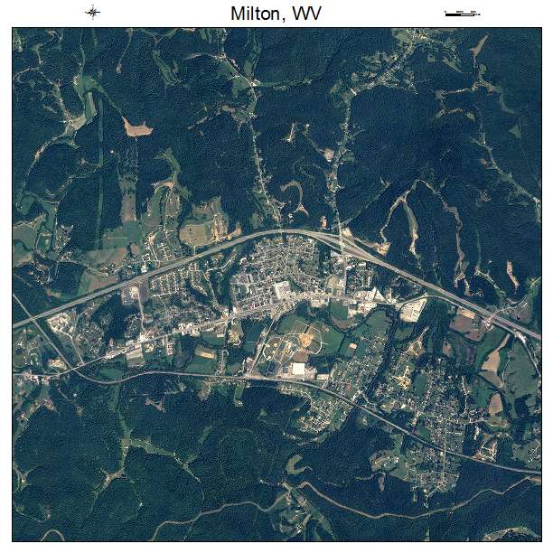 Milton, WV air photo map