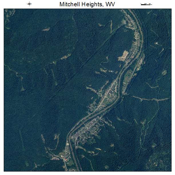 Mitchell Heights, WV air photo map