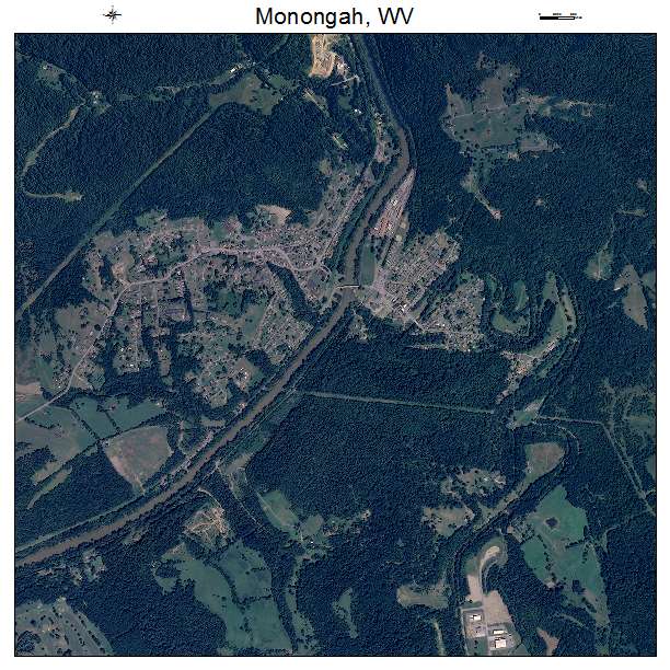 Monongah, WV air photo map