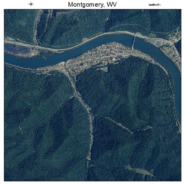 Montgomery, WV air photo map