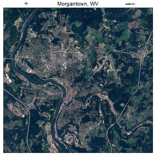 Morgantown, WV air photo map
