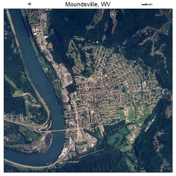 Moundsville, WV air photo map