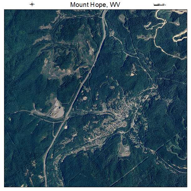 Mount Hope, WV air photo map