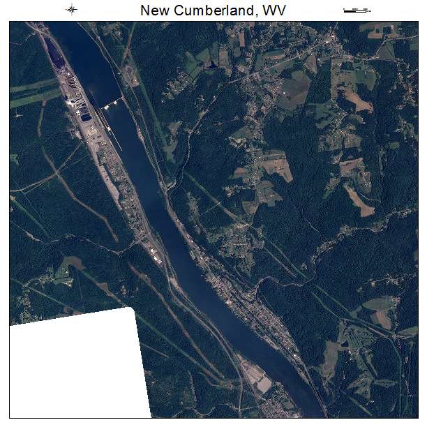 New Cumberland, WV air photo map